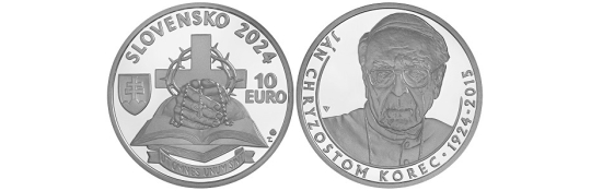 10€ Ján Chryzostom Korec - 100. výročie narodenia