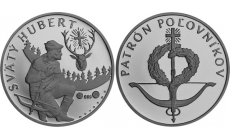 Striebroná medaila - Svätý Hubert, patrón poľovníkov