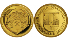 Medaila Au "Slobodné kráľovské mesto Banská Štiavnica"