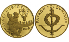 Zlatá medaila - Sv. Hubert,patrón poľovníkov
