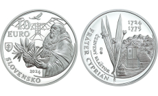 Strieborná minca 10€ (2024) proof - Fráter Cyprián z Červeného Kláštora- 300.výročie narodenia