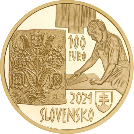 Zlatá minca 100€ (2024) proof - Nehmotné kultúrne dedičstvo SR - MODROTLAČ