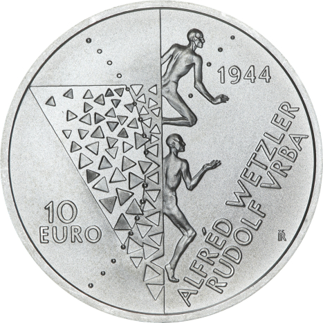 Strieborná minca 10€ (2024) BU - Podanie správy o nacistických vyhladzovacích táboroch Auschwitz a Birkenau - 80.výročie