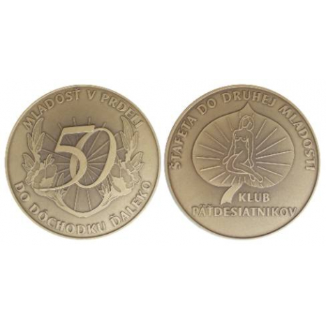 Medaila BP k životnému jubileu - 50 rokov - Klub päťdesiatnikov