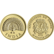 Zlatá minca - 50 Francs CFA - India - Rituálne masky regiónov sveta III.