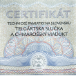 Strieborná medaila Telgártska slučka a Chmarošský viadukt - certifikát